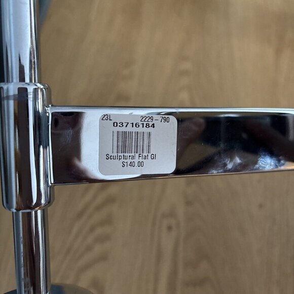 West Elm Sculptural Double Sconce Polished Nickel Clear Globe Bathroom light - Picture 13 of 16